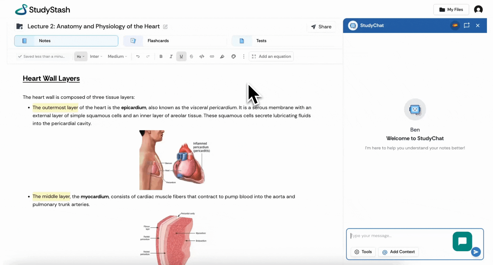 Student understanding the content